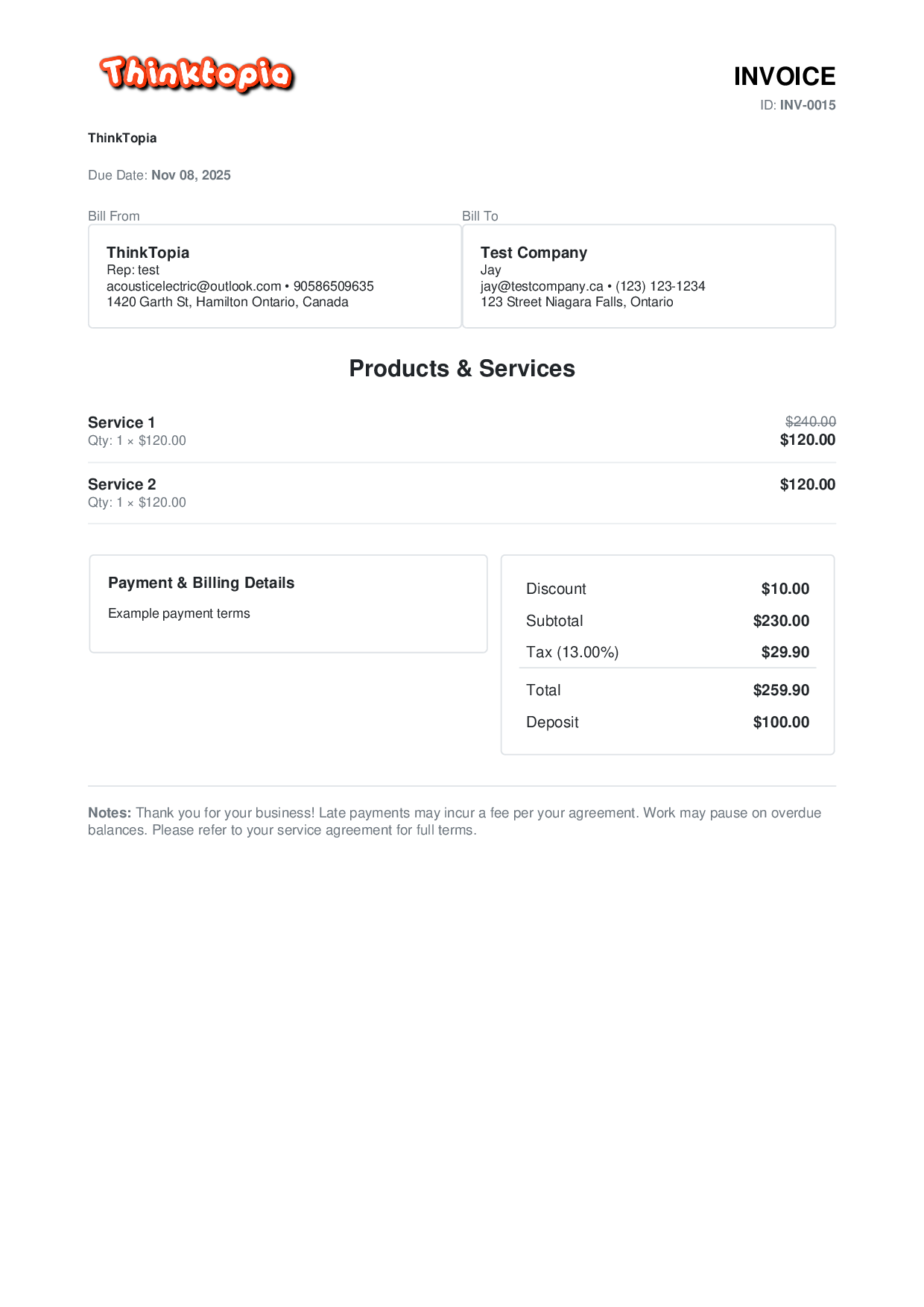 Invoice Preview